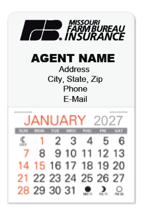 Vinyl Stick-On Calendar Vinyl Stick-On Calendar